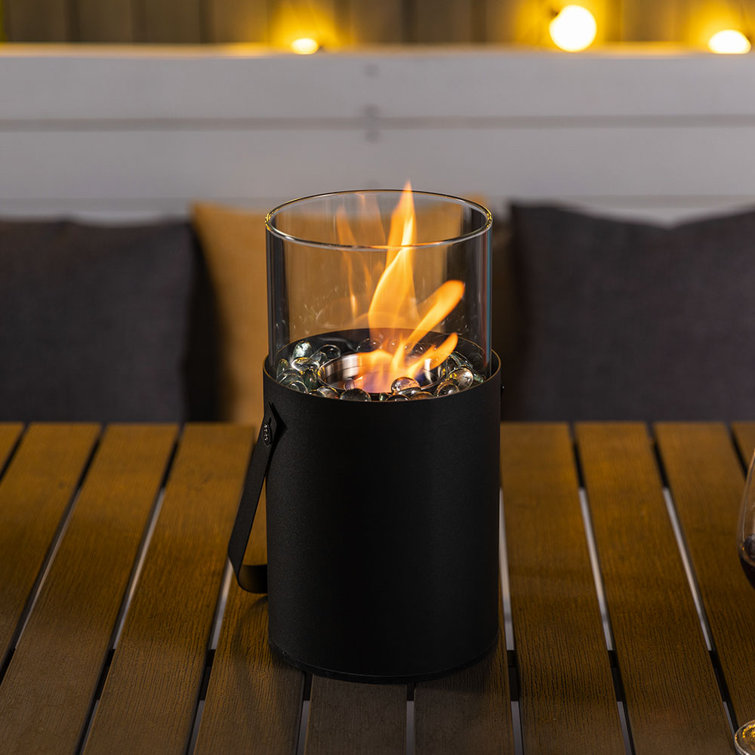 AJ ENJOY BioEthanol/Gel Tabletop Fireplace with Lockable Handle and